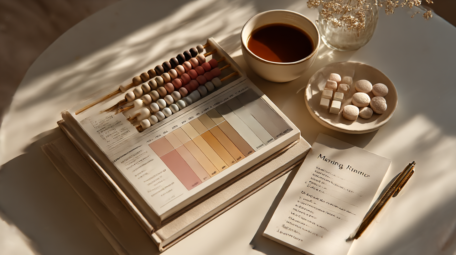 math education for moms with planner and abacus on morning desk