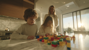 Children engaged in LEGO Math Activities for Kids, building mathematical confidence through hands-on learning at home