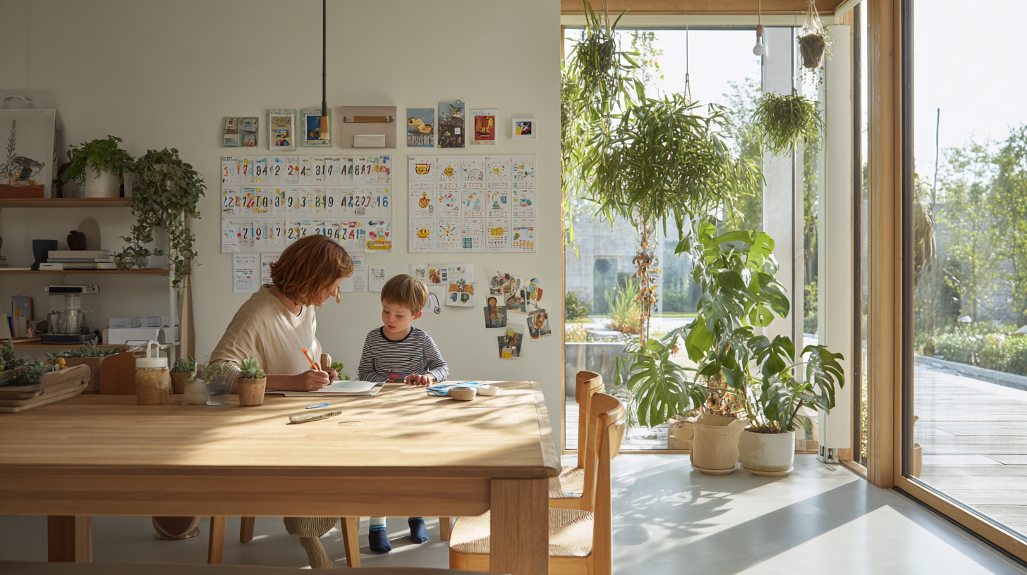 Children exploring morning calendar math concepts with interactive learning materials