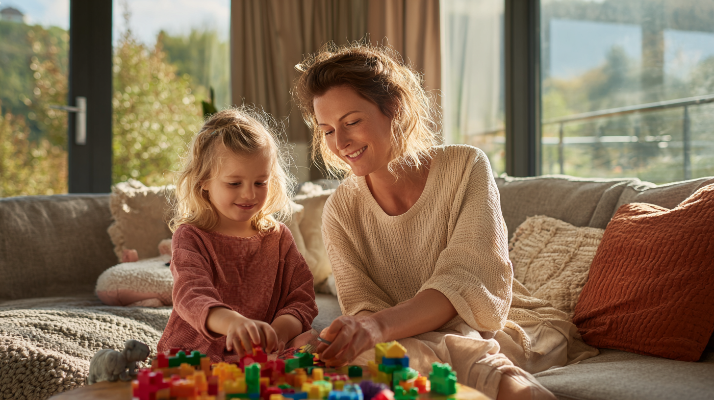 Parent and child having natural conversation about math without formal teaching